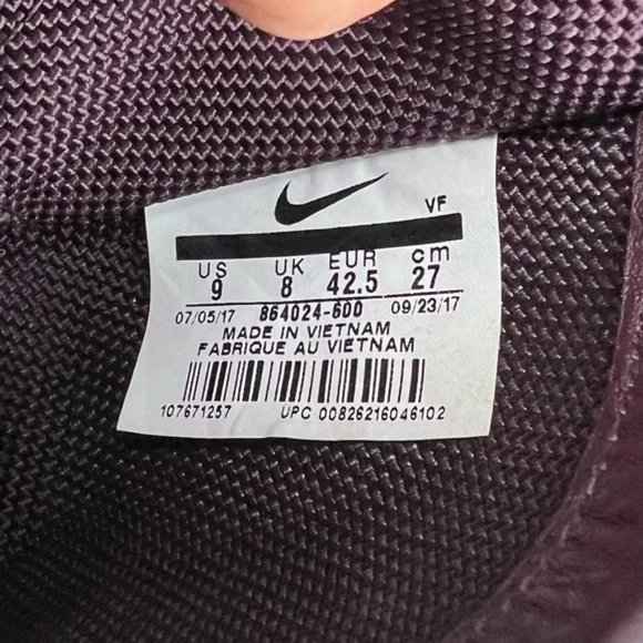 Nike SF Air Force 1 Sneakers Size 9 Burgundy Leather - Picture 9 of 9